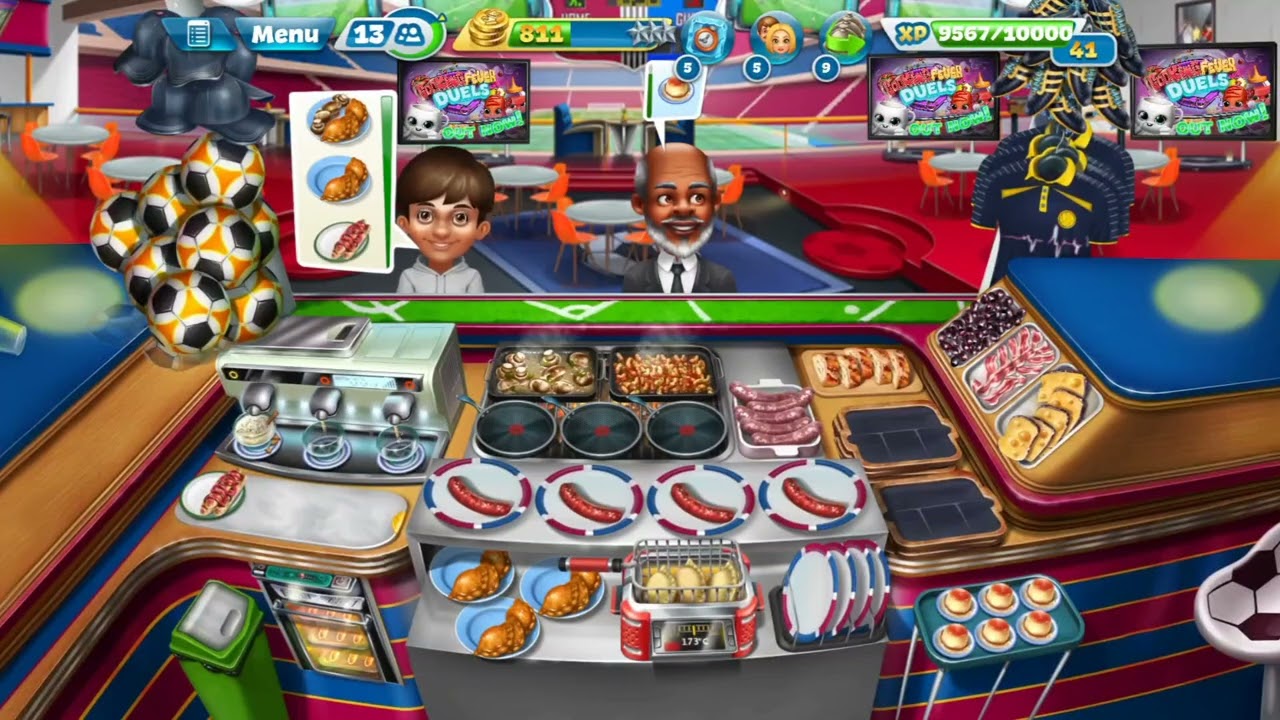 3 stars in level 37 | Cooking Fever's Sports Bar 
