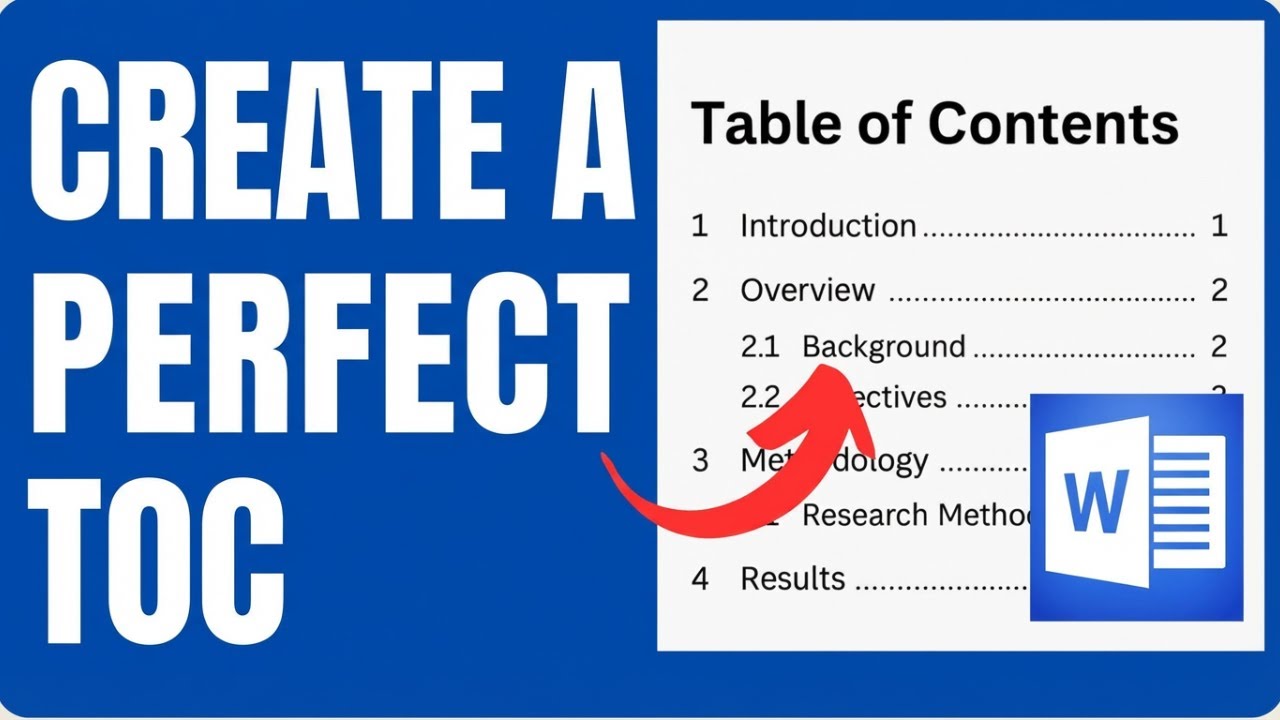 FAST!: How to Easily Create a Professional Table of Contents in Word in a Minute.