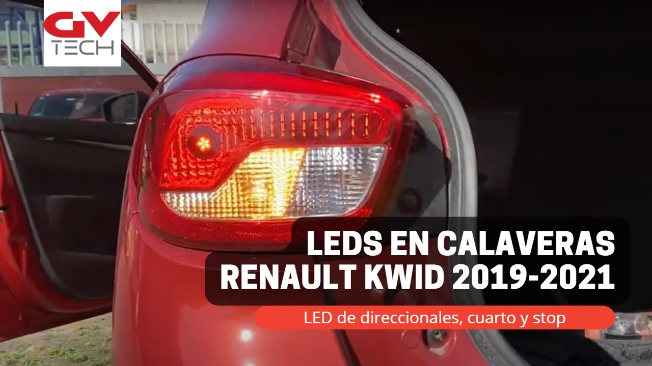 Leds direccionales cuartos y stop en Renault KWID 2021