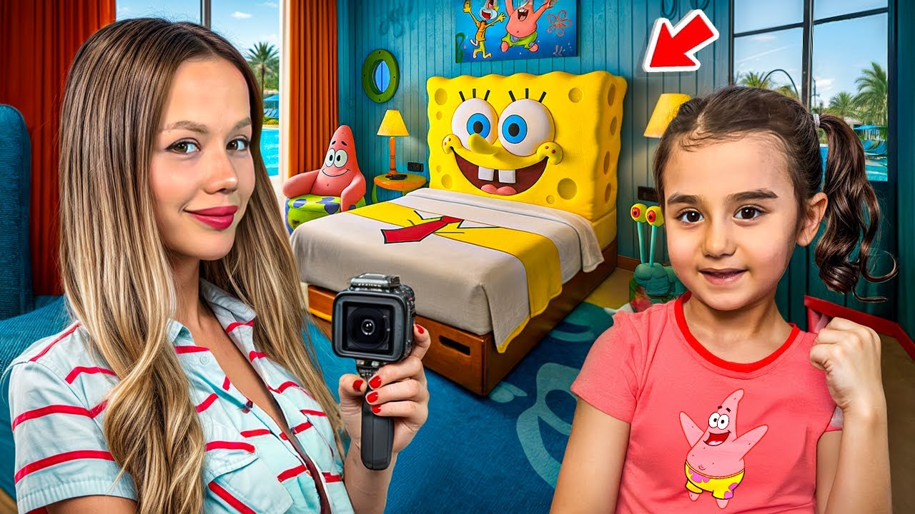 SÜNGERBOB OTELİ TATİLİ ! ODA TURU VLOG | Gamze Karta Öykü Karta