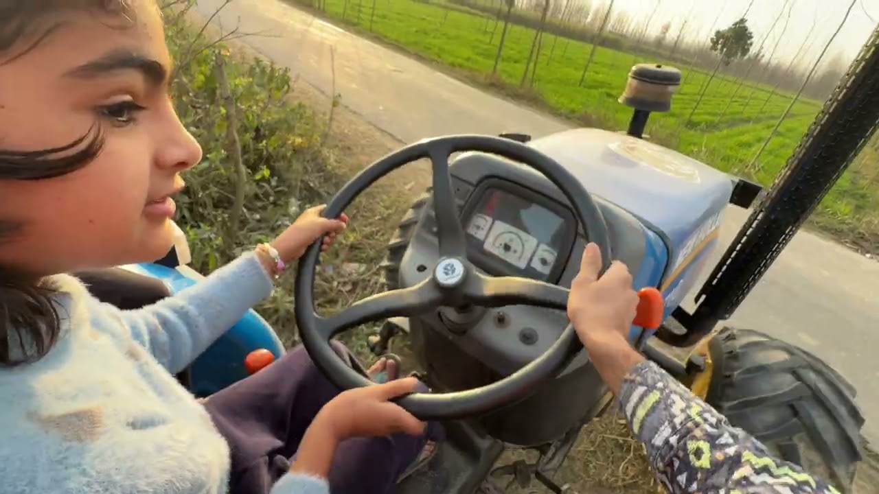 Chhoti bacchi ke tractor chalane Ka 22 wa din 