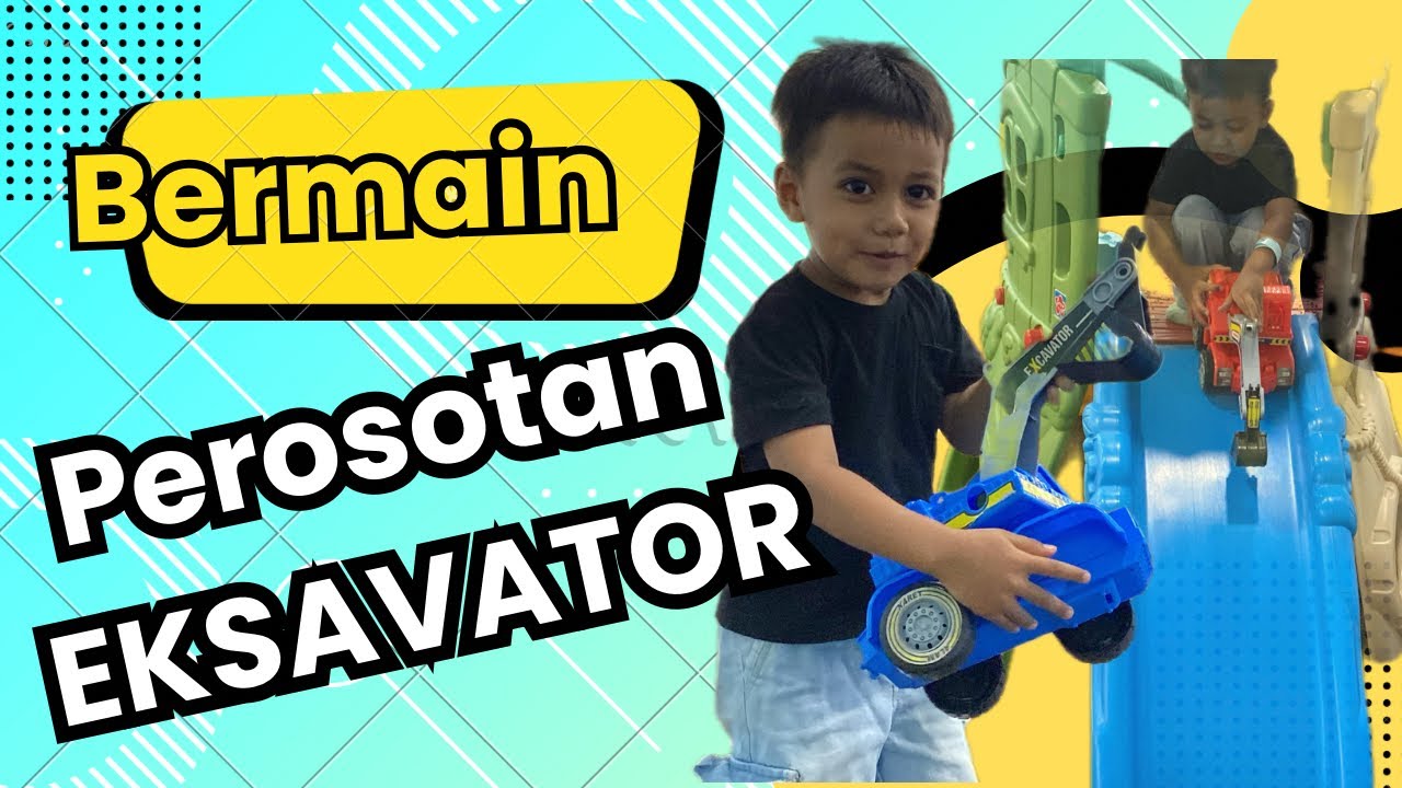 Bermain Perosotan Bersama Eksavator di Istana Pasir!!