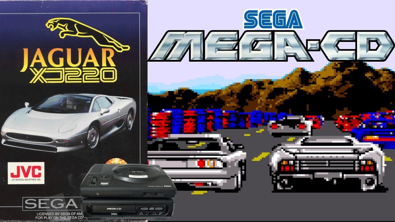 Jaguar XJ220 (1993) SEGA CD / SEGA Mega-CD Gameplay in HD～4K