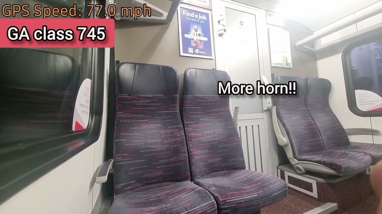 Stadler Flirt Class 745 | Stanstead-Xpress (acceleration+speedo+motor sounds)