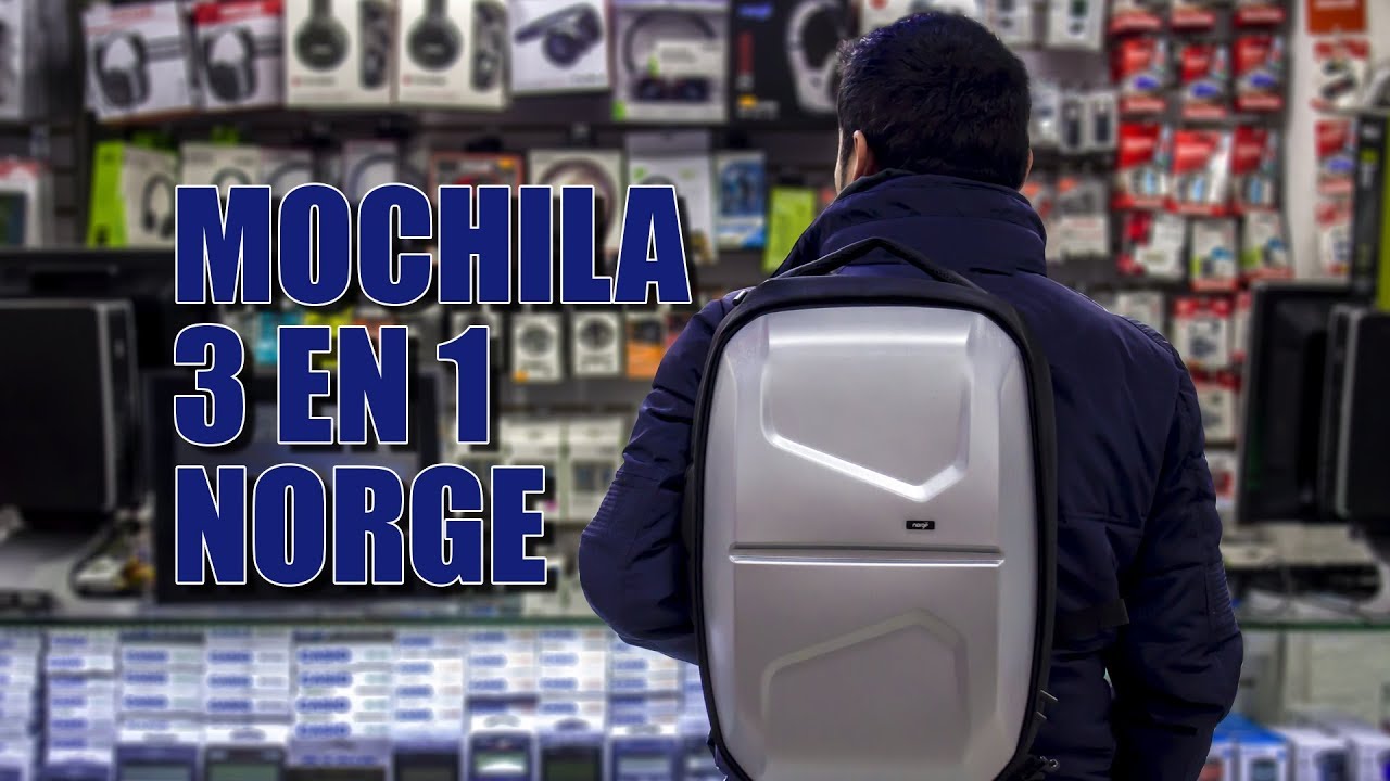 Unboxing Mochila Tapa Rigida Norge 3 en 1 - Tecnolog&iacute;a J&J