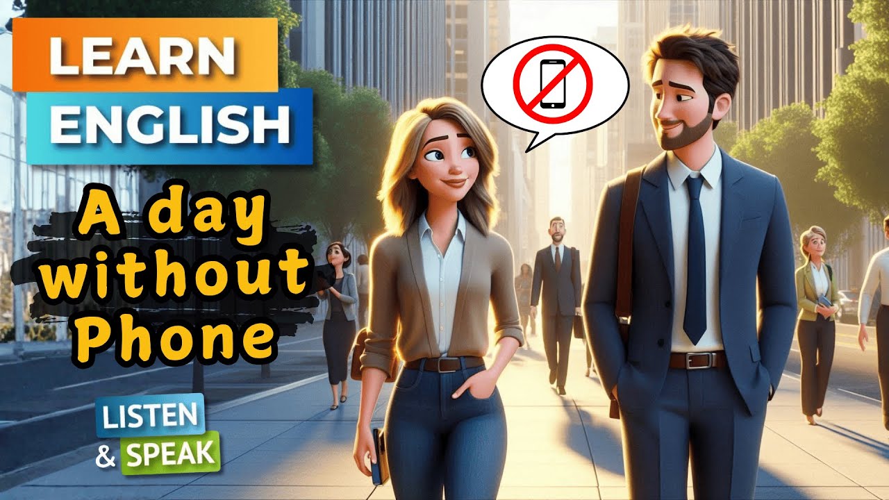 A Day Without Phone | Easy English Conversation | English Listening Skills - Speaking Skills