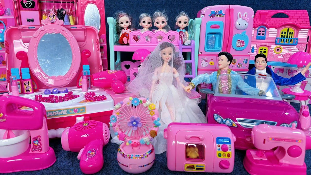 15 Minutes Satisfying with Unboxing Cute Princess Bedroom & Wedding Playset ASMR | Review Toys