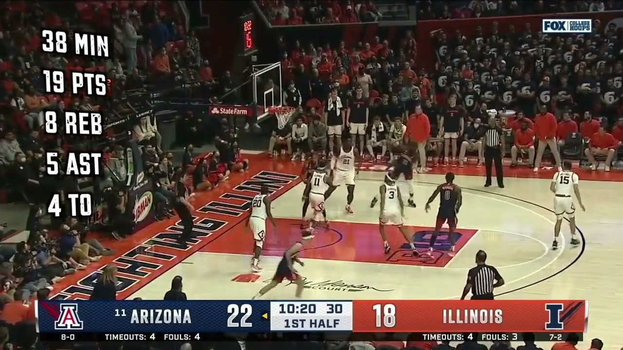 Kerr Kriisa highlights VS Illinois dec 11, 2021
