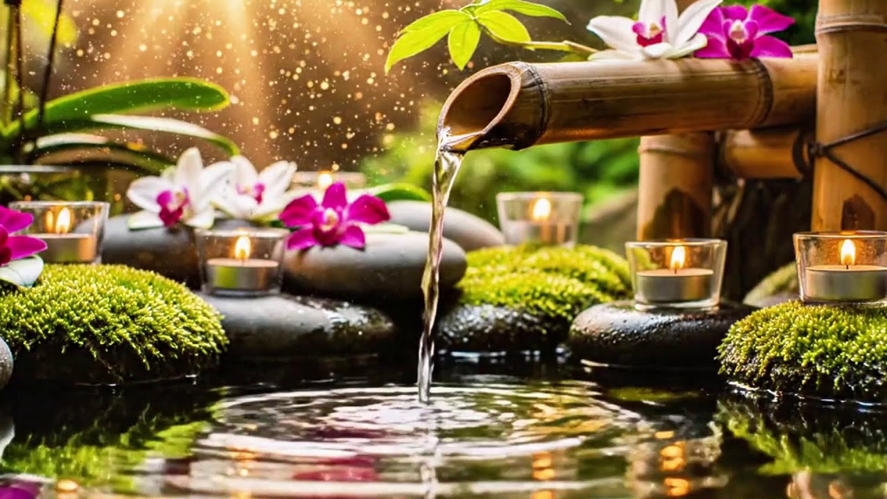 Relaxing Spa Music - Beautiful Peaceful, Calm Music, Meditation, Nature Sounds, Bamboo Water Sounds