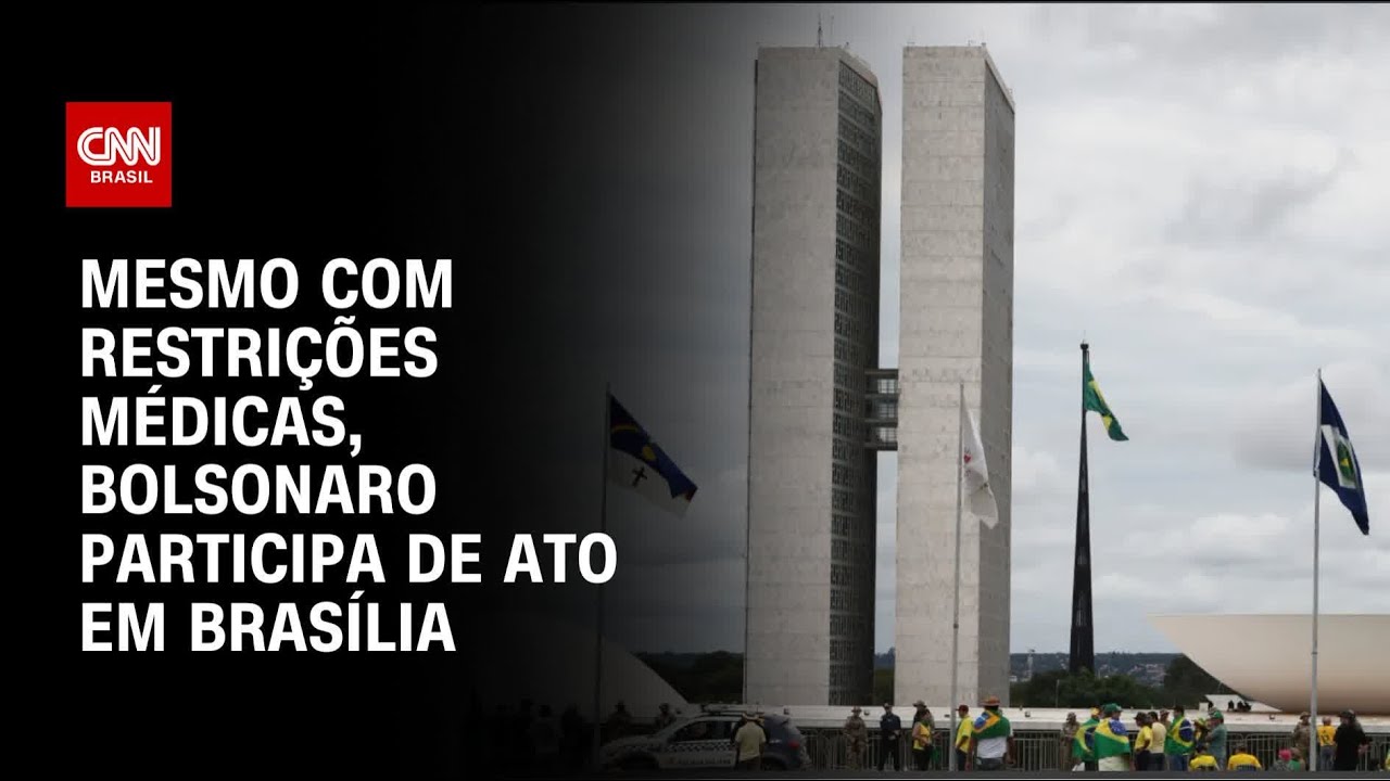 Manifestação pró-anistia reúne Bolsonaro e seus apoiadores em Brasília | CNN 360º