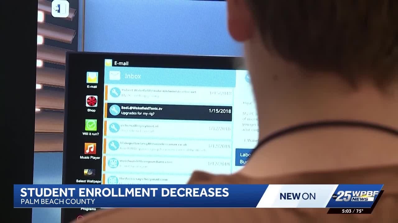 Student enrollment down in Palm Beach County, up in Okeechobee County