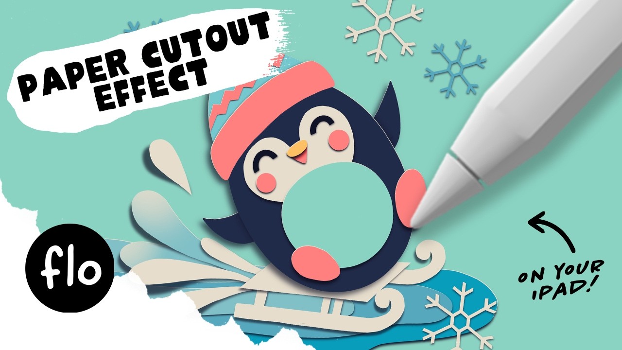 Easy Paper Cutout Drawing Tutorial for PROCREATE