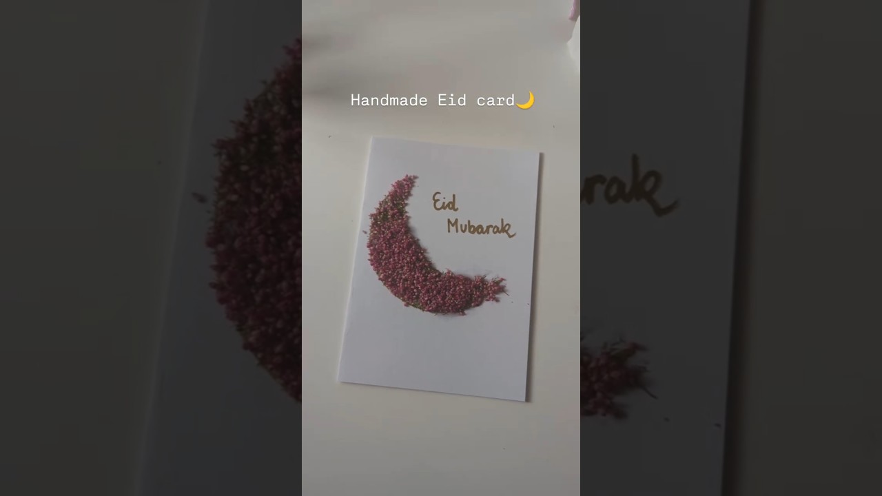 DIY your eid card ! #eiddiy #diy #eidaesthetic #driedflowers #handmade #giftwithlove #art
