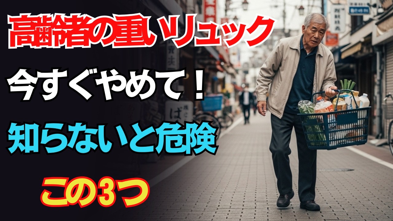 【６５歳以上必見】高齢者が重いリュックで歩くのはとても危険！知らないと危ない理由が３つあります。