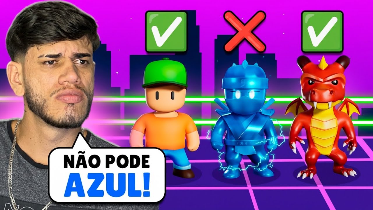 QUEM USAR A COR PROIBIDA, EST&Aacute; FORA DA PARTIDA NO STUMBLE GUYS!