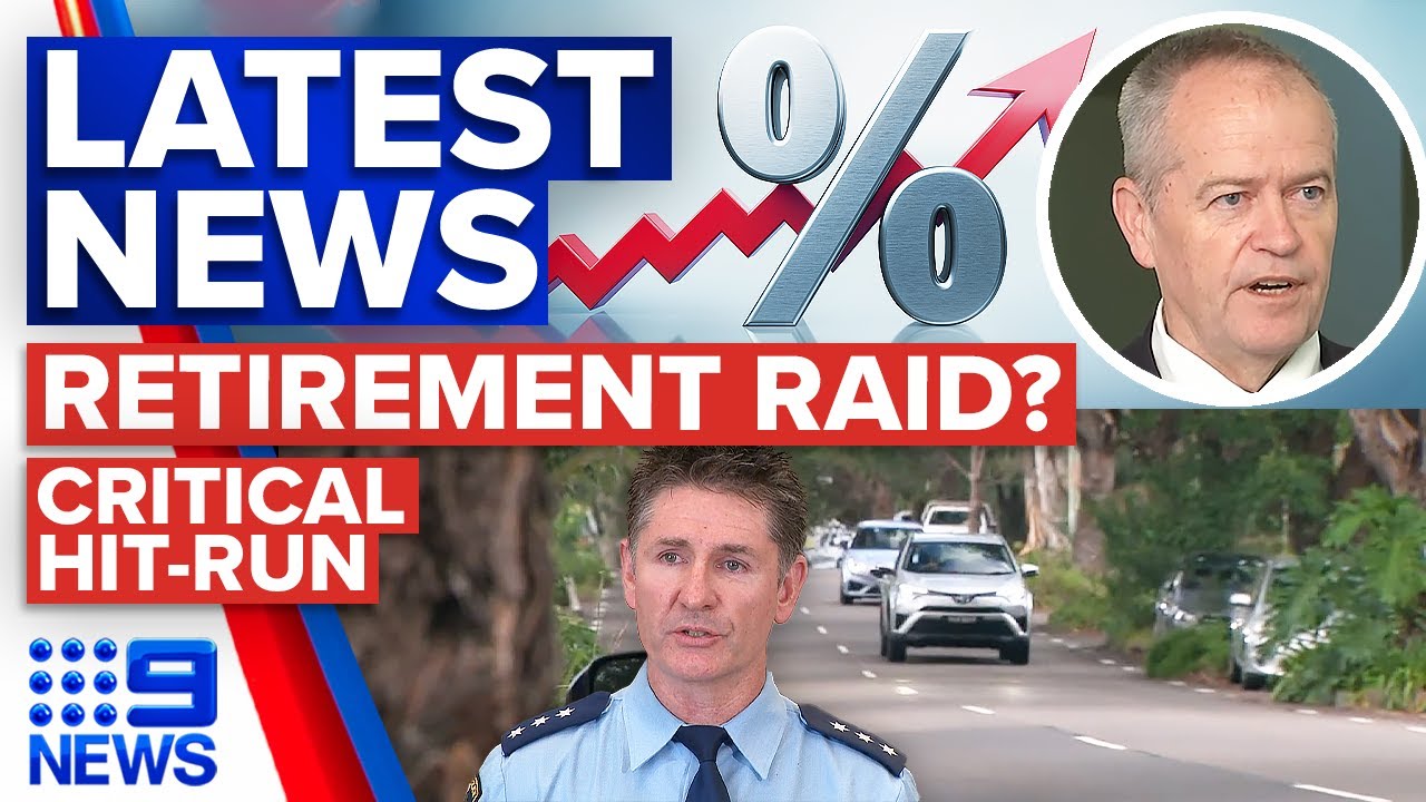 Government accused of 'retirement raid', Elderly man critical after hit-and-run | 9 News Australia