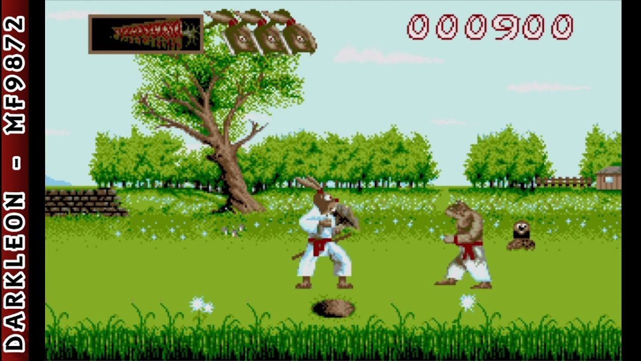 Ninja Rabbits &copy; 1991 Microvalue - PC DOS - Gameplay