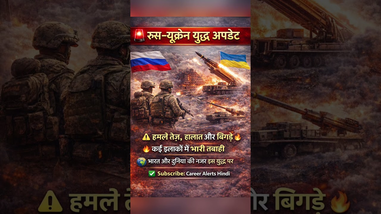 🚨 Russia–Ukraine War Update 🔥 | हमले तेज़, हालात बिगड़े | Breaking News | Shorts