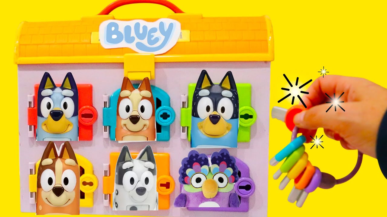 Puertas de Bluey de colores con actividades para ni&ntilde;os