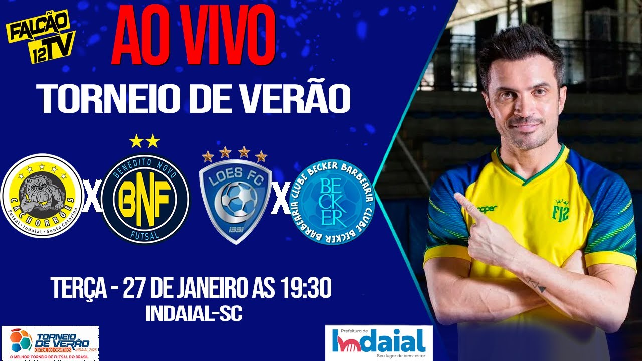 FUTSAL AO VIVO | LOES X BARBEARIA BACKER | CACHORRÕES x BENEDITO | TORNEIO DE VERÃO INDAIAL