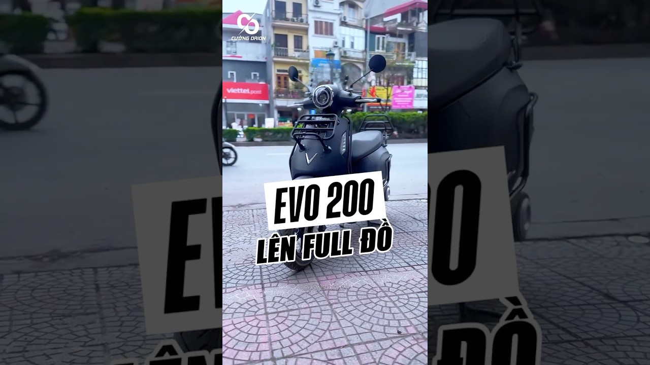 Evo 200 đen nh&aacute;m l&ecirc;n full đồ chơi cực chất #shorts  #xedienvinfast#evo200 #evo200lite #cuongorion
