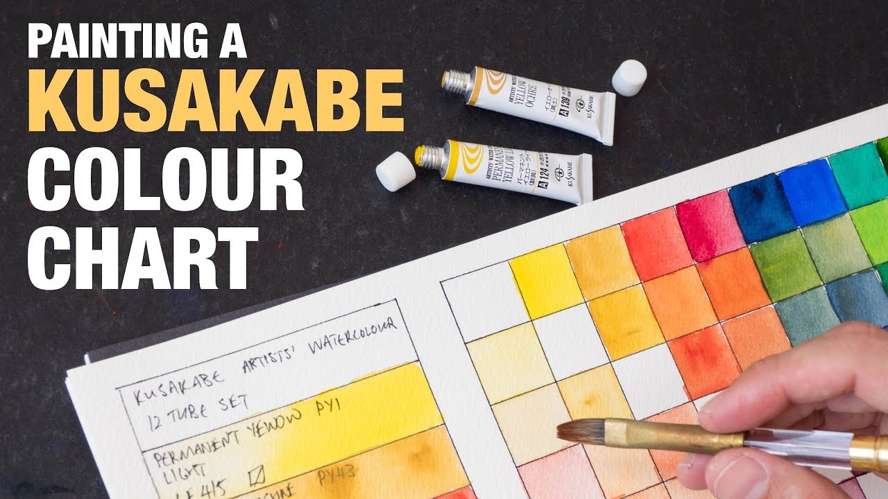 Painting a Kusakabe Watercolour Chart (12-tube set)