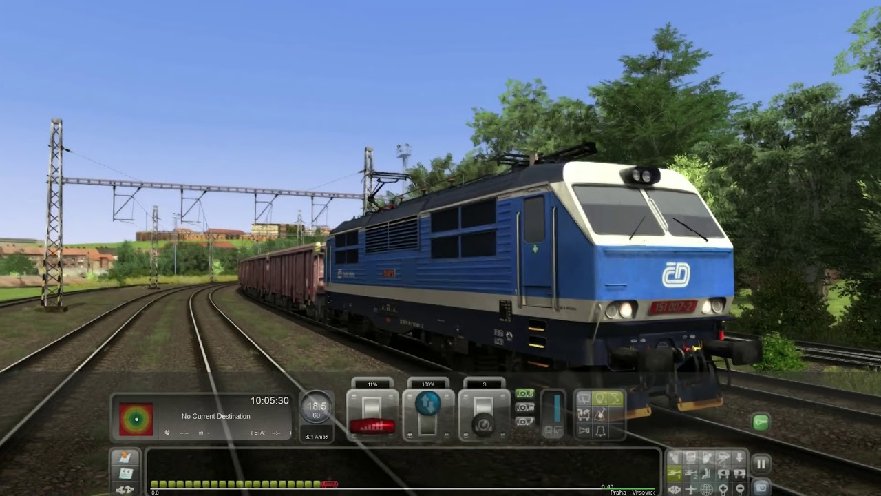 Railworks. CD 151 start up and pull away.