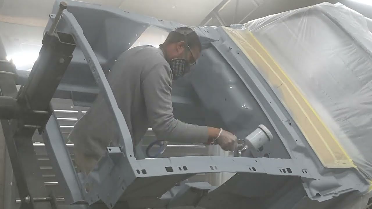 How To Paint Your Engine Bay BASE-COAT CLEAR-COAT! Pro Touring Cougar #3W1B #3Wheels1Block