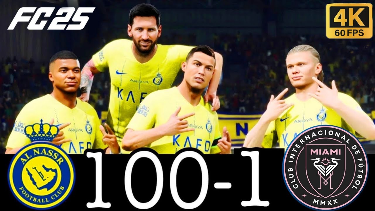 FC 25 -MESSI RONALDO NEYMAR & MBAPPE | ALL STARS |  AL NASSR 100-0 MANCHESTER UNITED