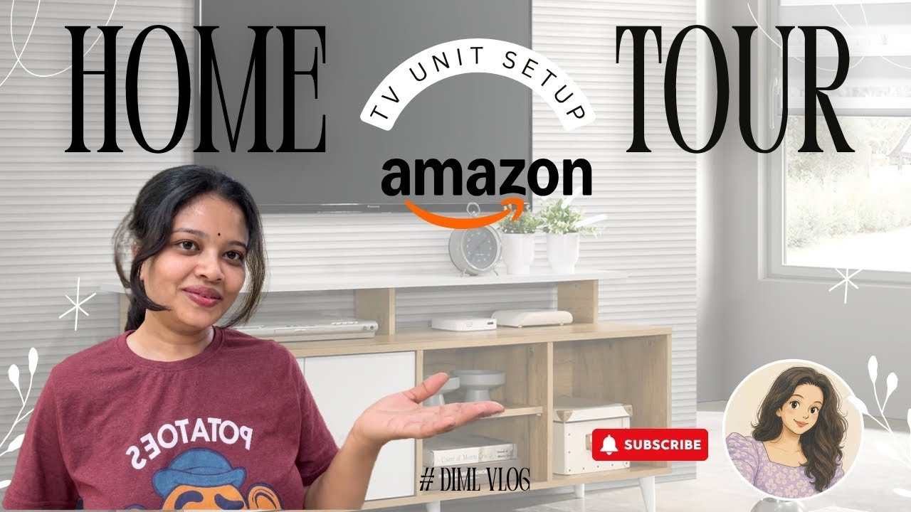 🛒 Amazon Tv Unit Setup 📺 | 🏡 A Quick Home Tour | Organizing Wardrobe 👗