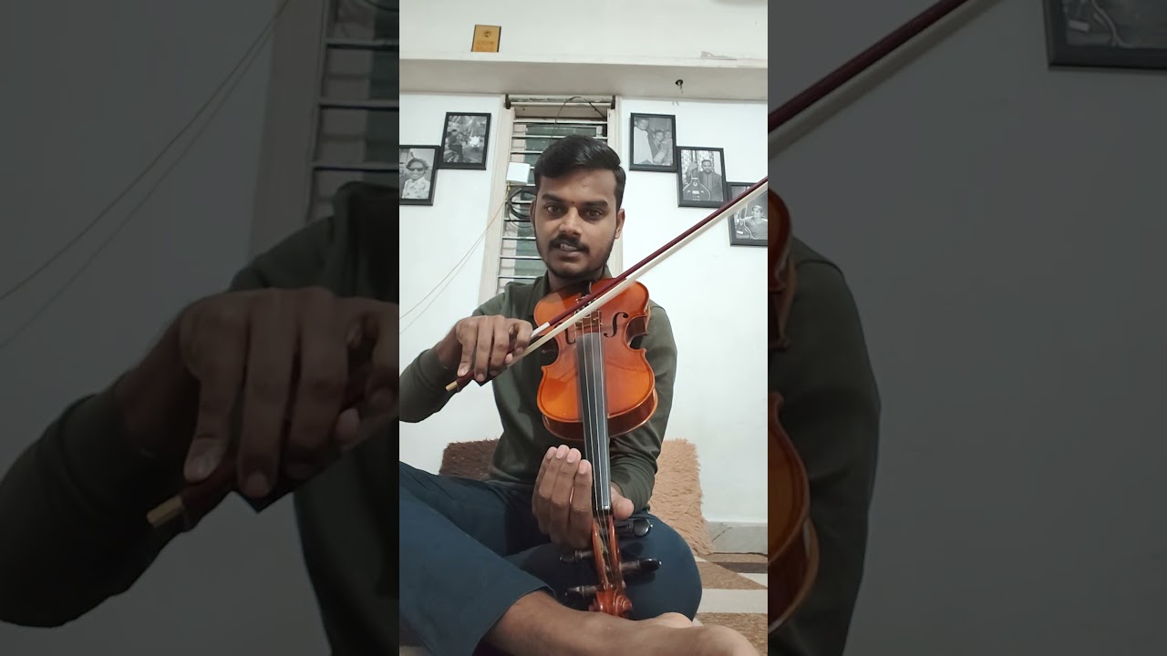 second day how to play Sruthi in violin 🎻