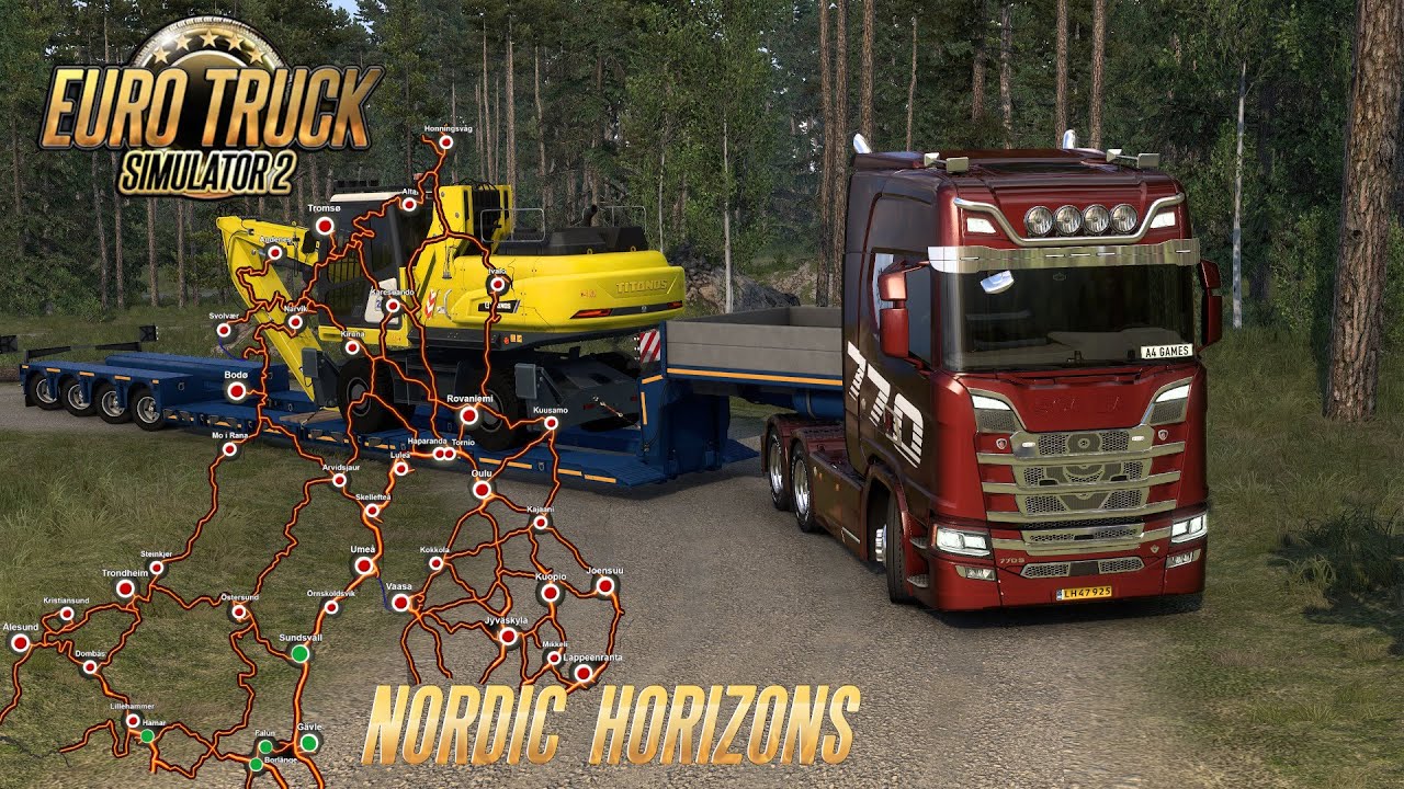 Euro Truck Simulator 2 Nordic Horizons DLC Gameplay City Falun Sweden #05