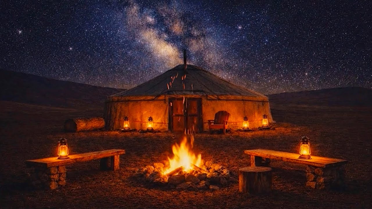 Cosy & Relaxing CAMPFIRE & Fireplace Sounds, Calm Ambience For Sleep, Deep Sleep, Unintentional ASMR