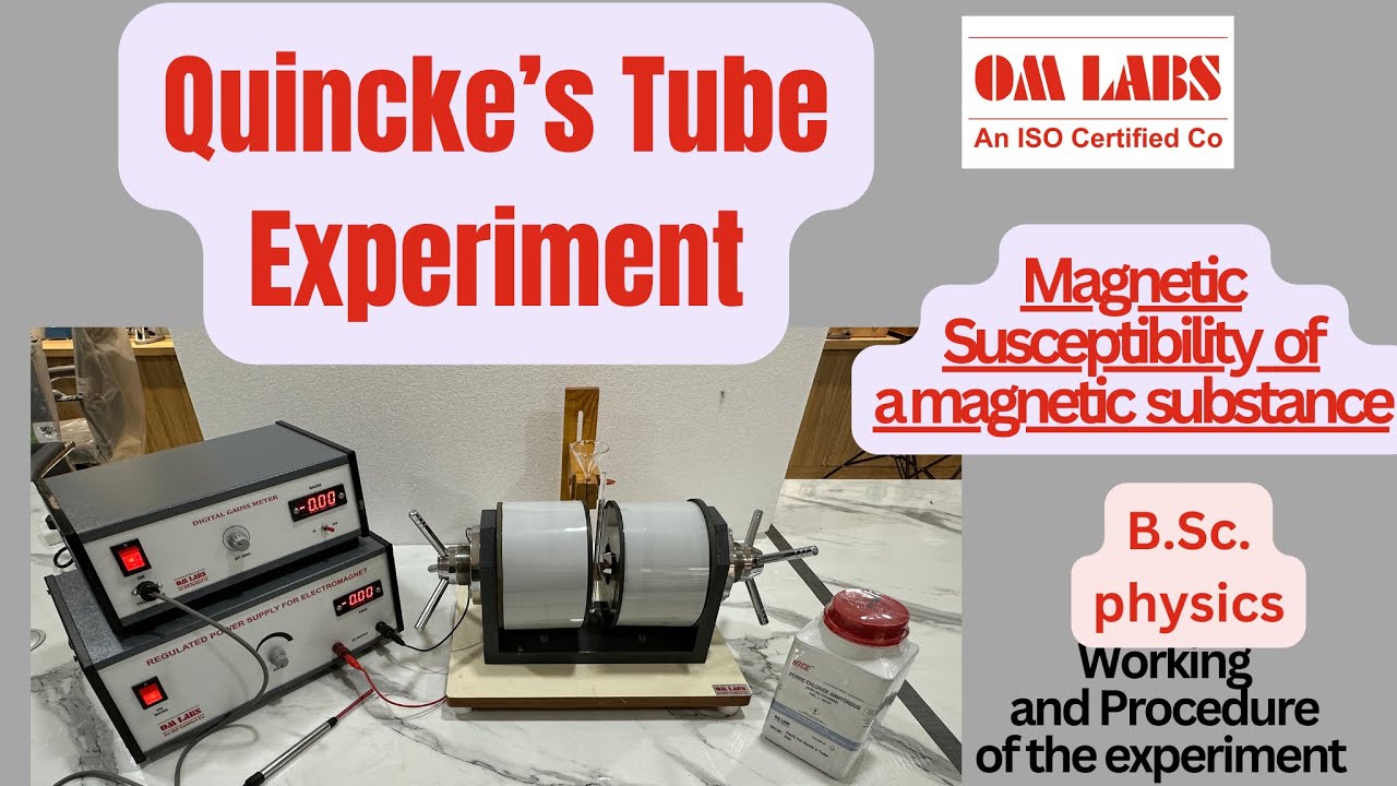 Quincke's tube method | Magnetic susceptibility of a magnetic substance | Omlabs scientific supplies