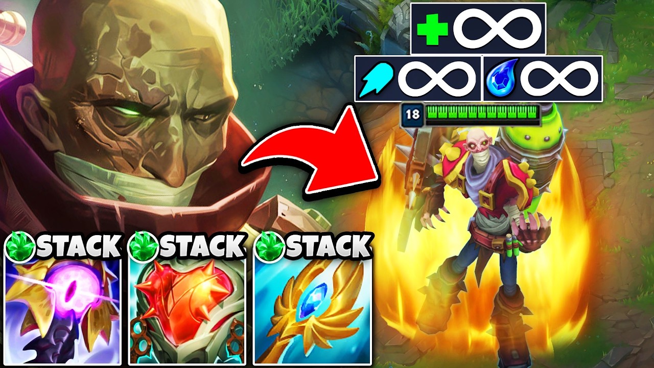 I invented a broken Singed build where every stat scales infinitely (STACK LORD SINGED)