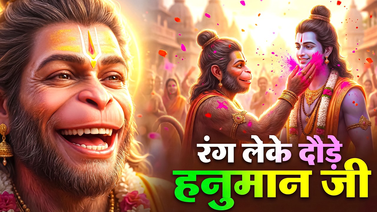 रंग लेके दौड़े हनुमान जी 🌸| Rang Leke Daude Hanuman Ji | Holi Special हनुमान जी & राम जी Bhajan 2026