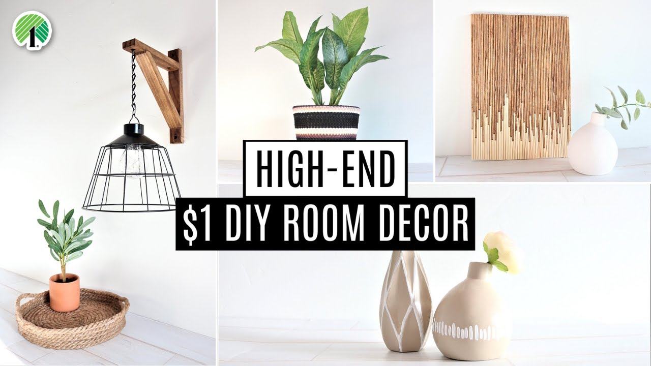 DIY Room Decor! 5 High-End Dollar Store DIYs (EASY and Affordable!)