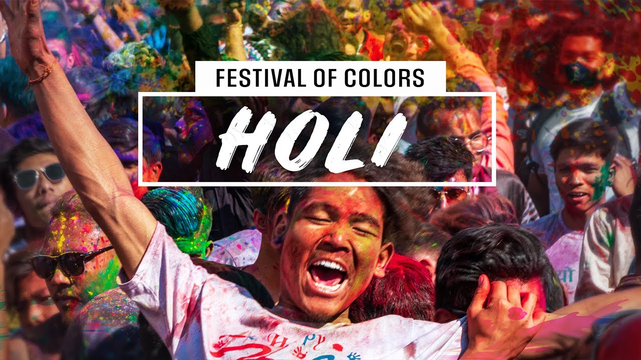 HOLI in Basantapur KATHMANDU | Festival of Colors \\ NEPAL