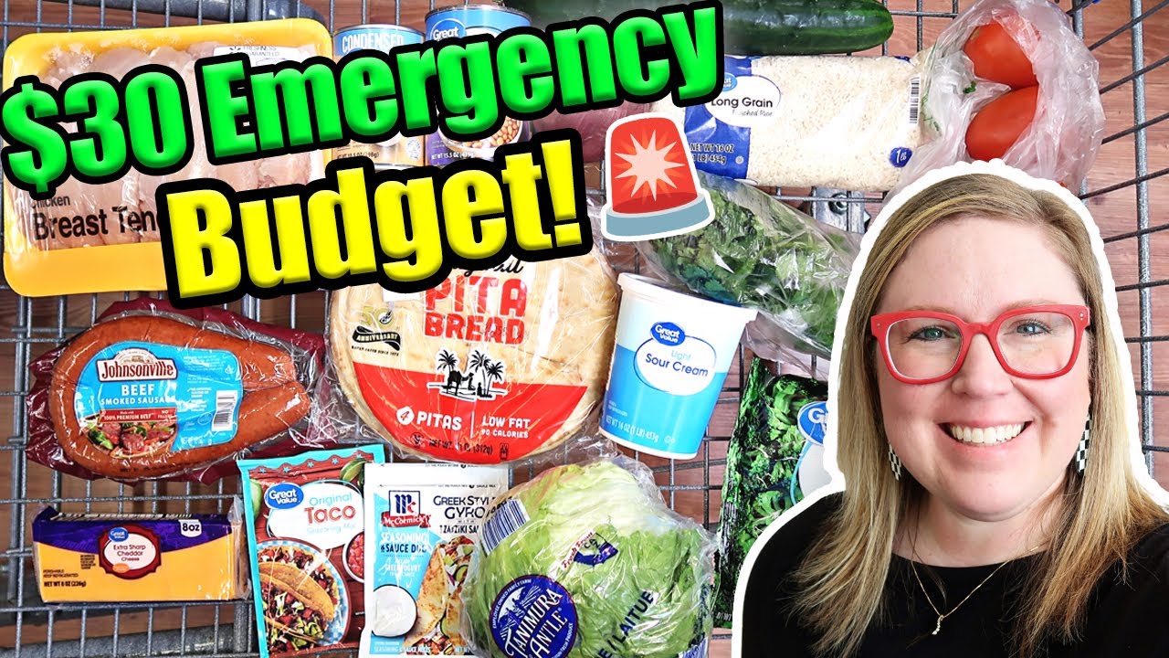 🚨$30 Emergency Budget Walmart Meal Plan! Gyros, Burrito Bowls, Smoked Sausage