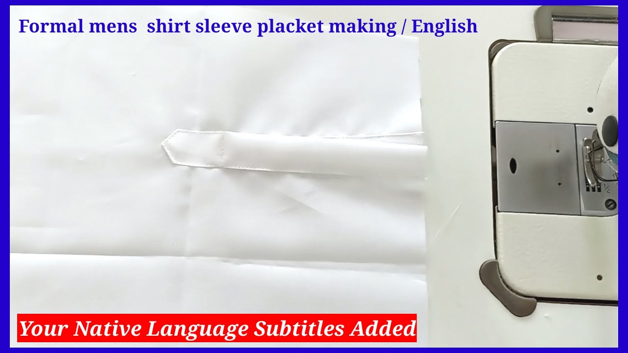 sew a professional sleeve placket easy method in english / how to stitch formal shirt sleeve placket