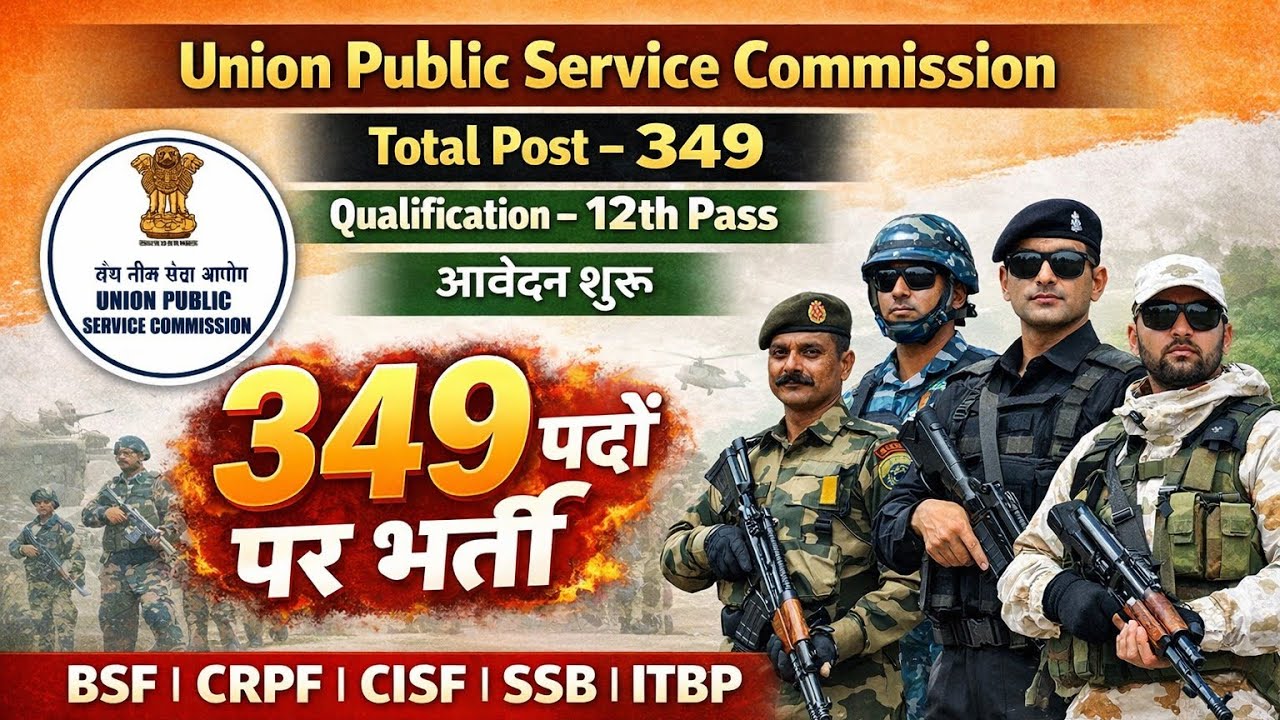 UPSC CAPF(AC)2026 notification out! Syllabus Age pattern salary