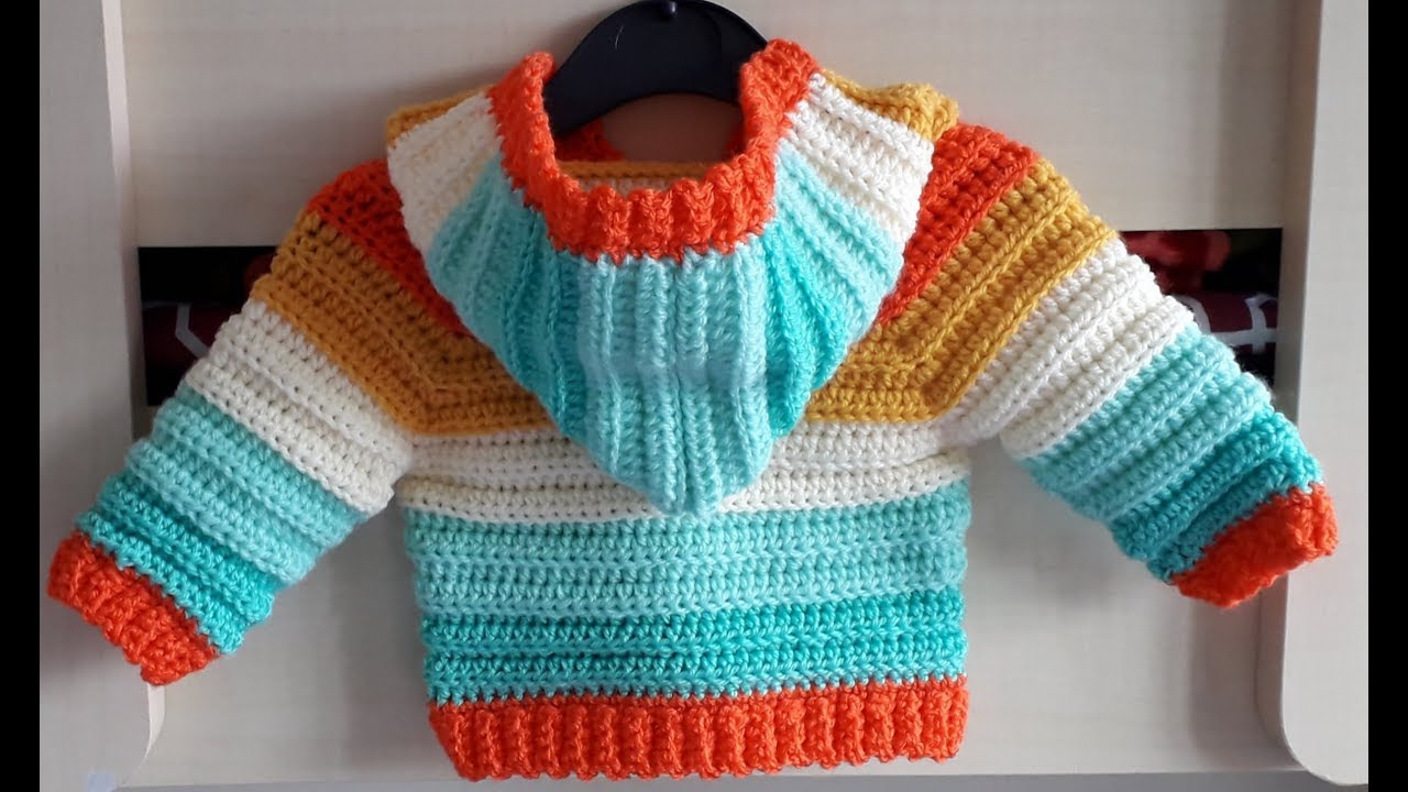 Crochet #5 How to crochet a baby hoodie