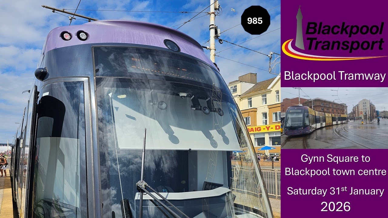 985 - Blackpool Tramway: North Shore Gynn Square to North Pier on Saturday 31st January 2026