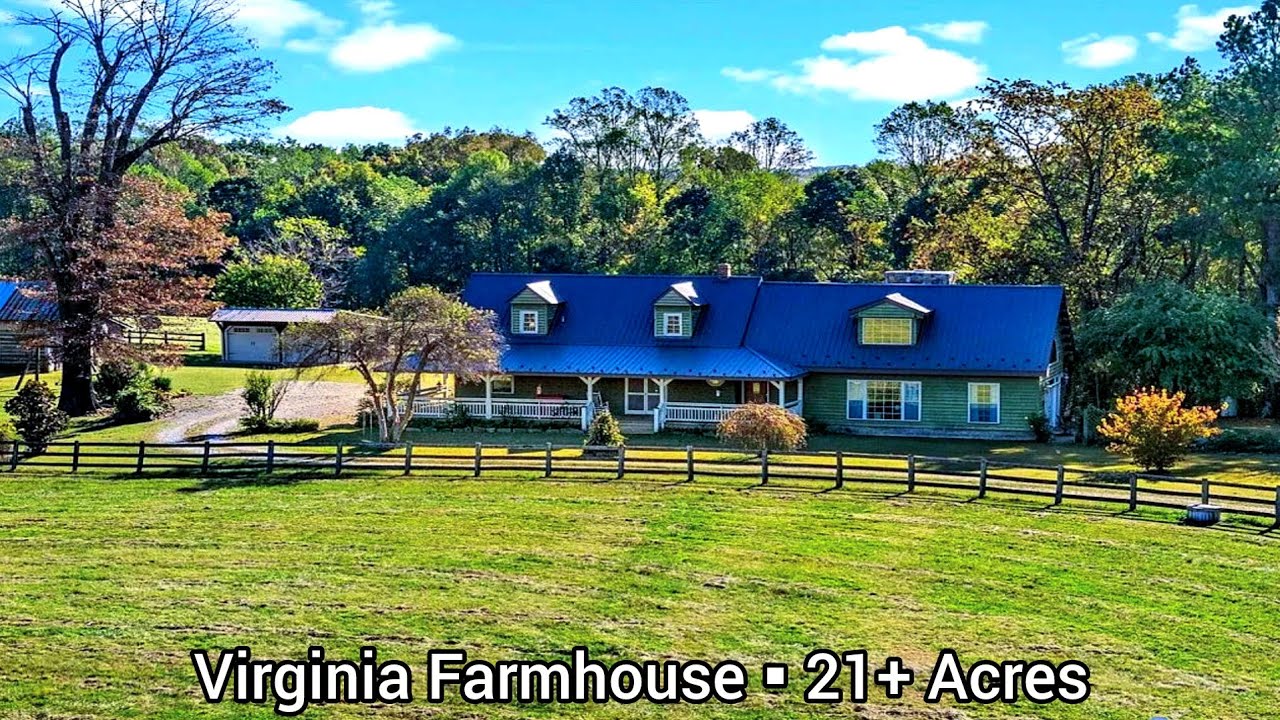 Vurginia Farmhouse For Sale | 21+ Acres | Virginia Real Estate | Waterfront | Creek | Dillwyn