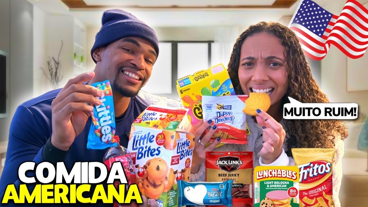PROVEI COMIDAS AMERICANAS COM O GRINGO E EU NÃO GOSTEI 😂