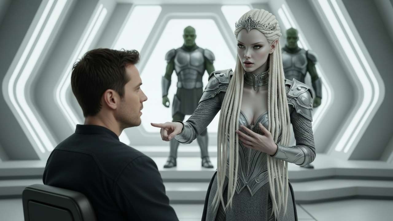 I was sitting in the Galactic Hall.Queen came running up to me and said, 