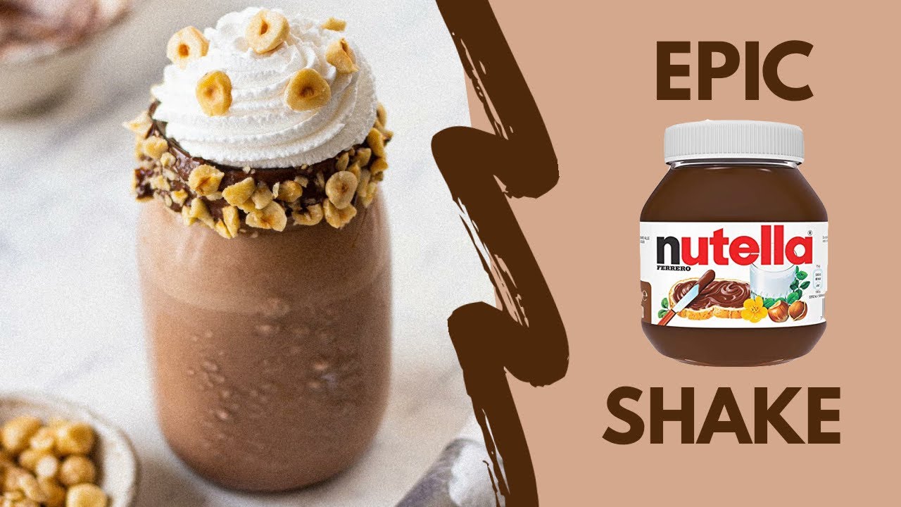 EPIC NUTELLA MILKSHAKE| JUST 3 INGREDIENTS | CAFE STYLE NUTELLA MILKSHAKE RECIPE & PRESENTATION