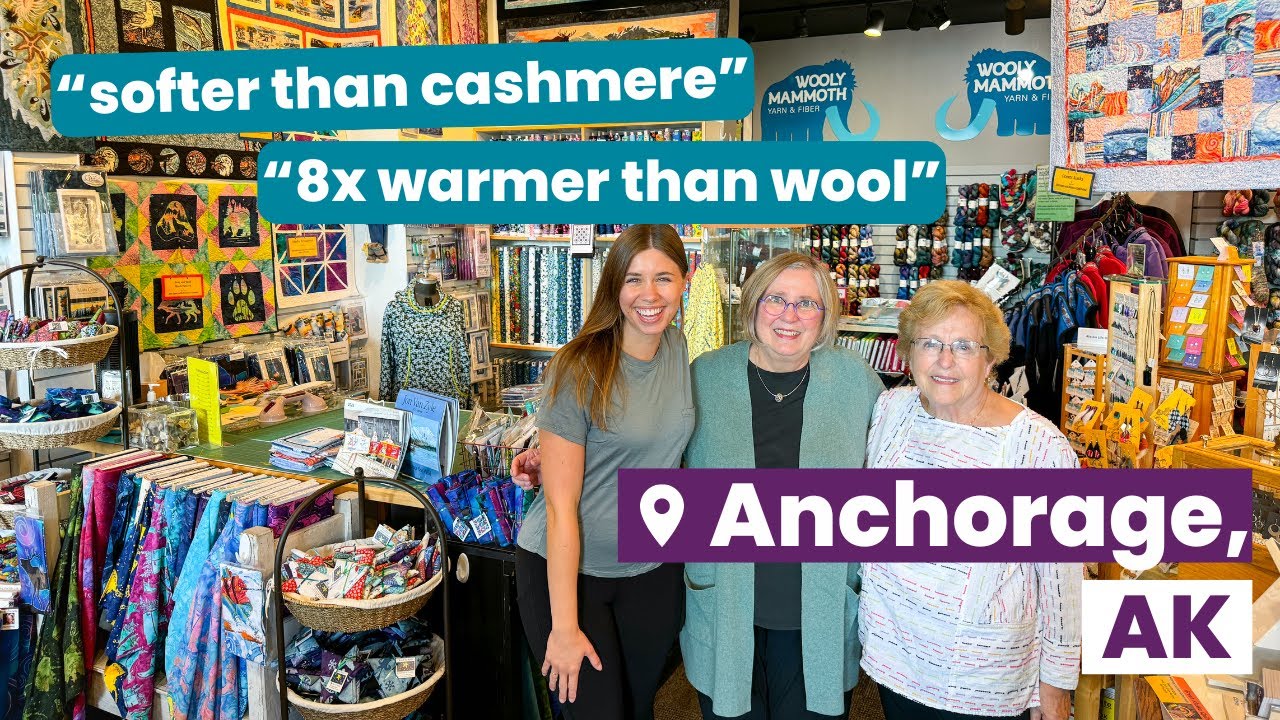 Alaskan Qiviut, Hand-dyed Yarns, and Fabrics - Cabin Fever in Anchorage, AK #unitedskeinsofamerica