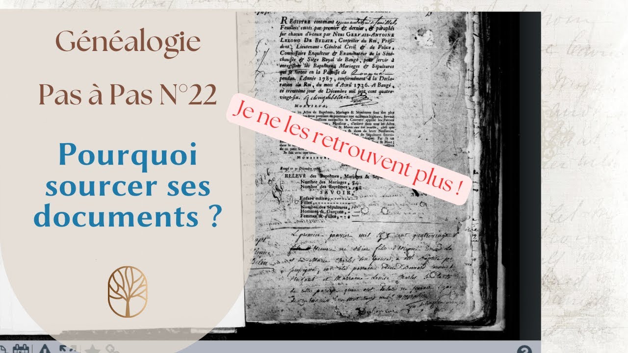 Généalogie Pas à pas n°22 Comment sourcer les documents ?